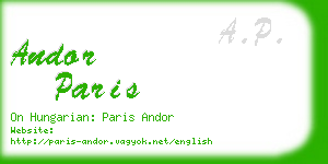 andor paris business card